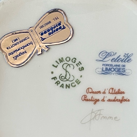 LIMOGES FRANCE Porcelain Trinket Box. NWT L’etoile Collection. - Picture 5 of 13